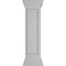 Ekena Millwork 12"W x 48"H Straight Newel Post with Panel, Peaked Capital & Base Trim (Installation kit included) NWL12X48SPP0B0 - alternate 2